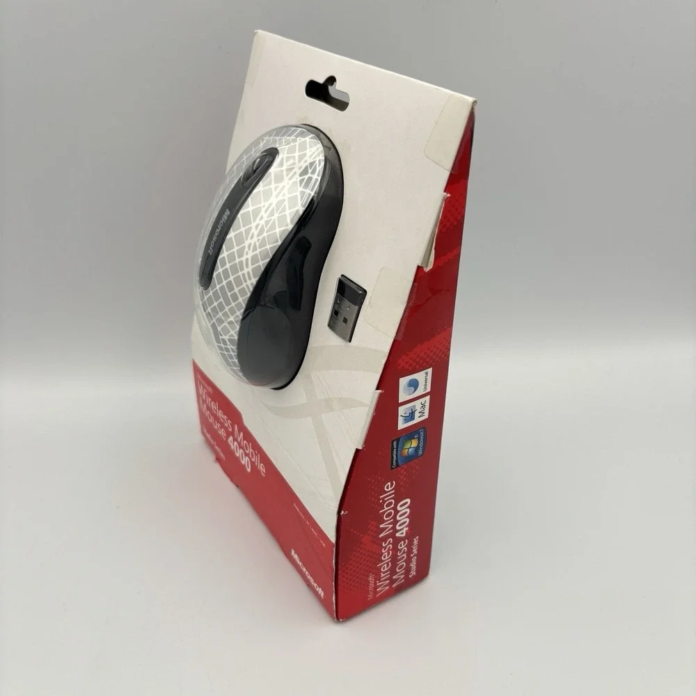 Microsoft Mobile 4000 Wireless Mouse BlueTrack Technology USB White Sealed New
